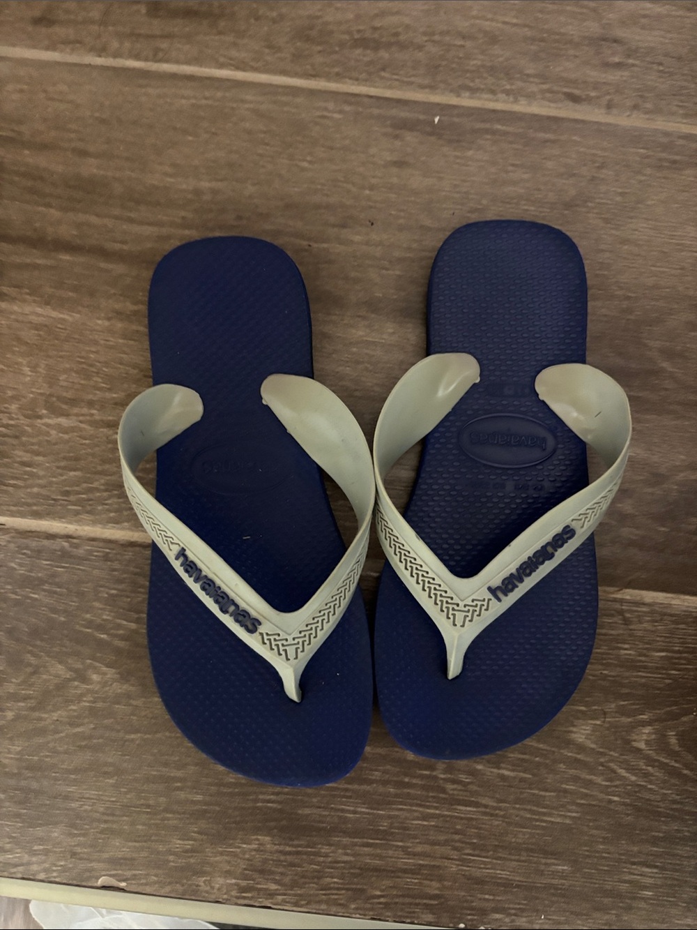 Havaianas kids Dark Blue Flip Flops with Cream Straps